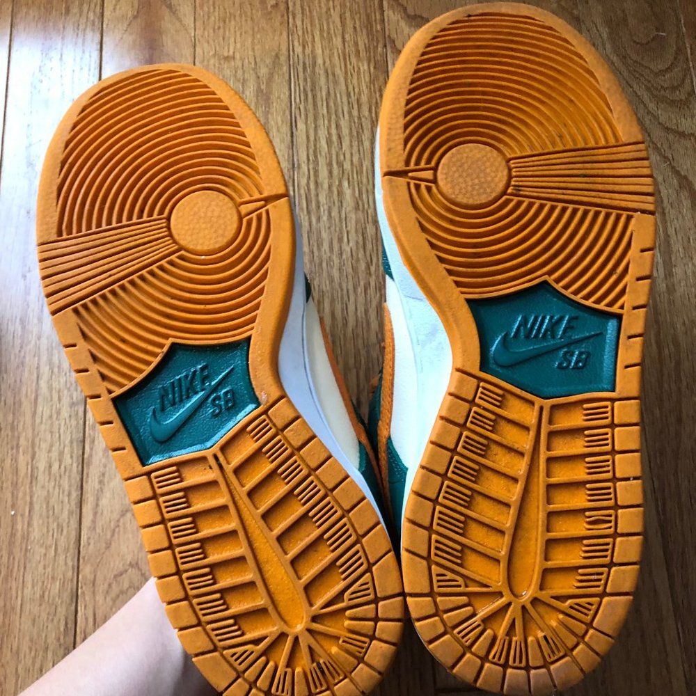 Nike Dunk SB Low Legion Pine Kumquat Size 5.5M/7W - Picture 8 of 9